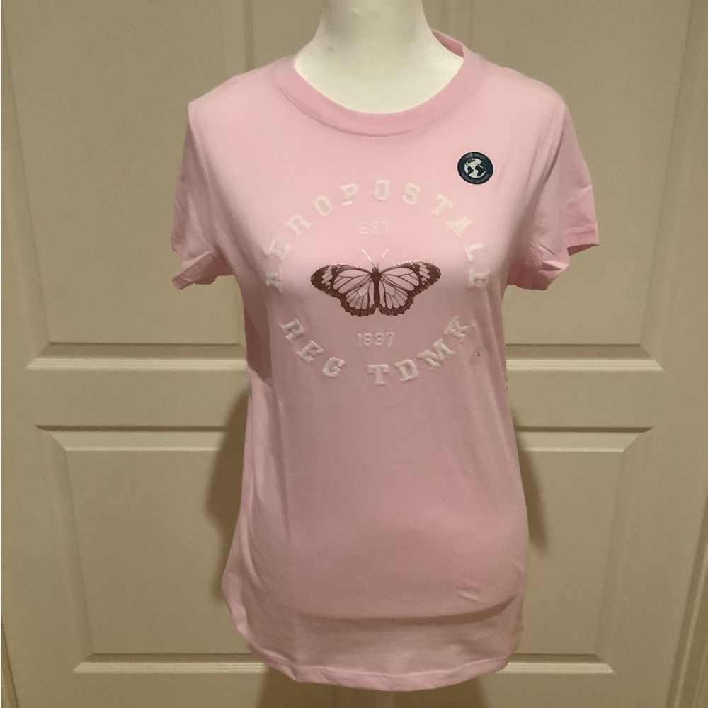 [Bundle 3 for $50] Aeropostale Butterfly Foil Graphic Tee
